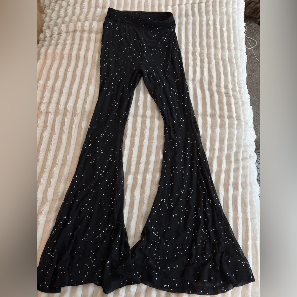 Mesh sheer pants